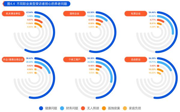 3、不同职业类型受访者担心的养老问题.png